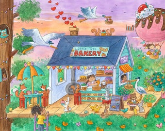 Little Tree Bakery Treehouse -  Art Print