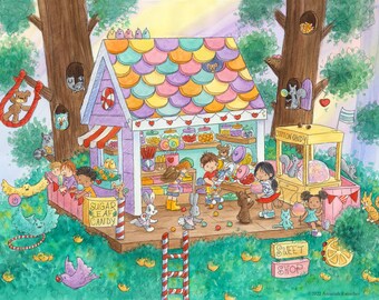 Sugar Leaf Candy Shop - Treehouse - Art Print