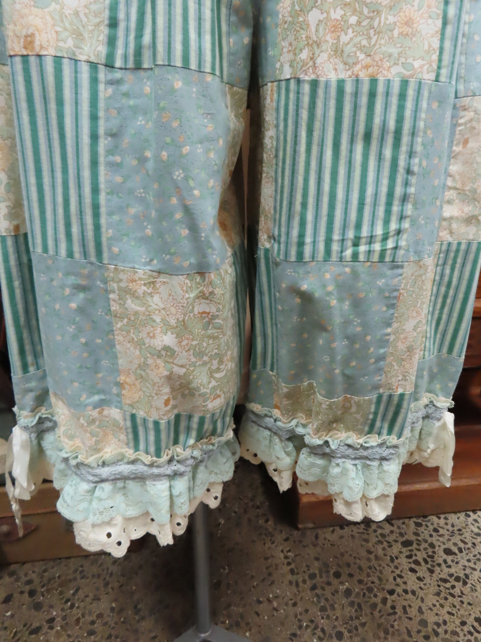 Lace Patchwork Linen Bloomers