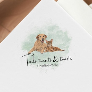 Custom Pet Sketch Cocktail Napkins Dog Portrait from Photo Dog napkins for Wedding Bar cocktail hour welcome party Birthday Party Cat napkin