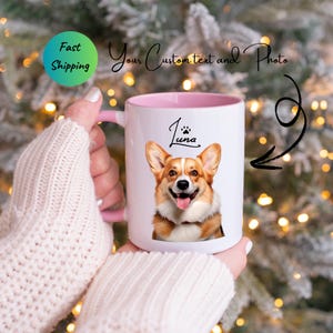 Custom Pet Mug Using Pet Photo, Name Custom Dog Mug Dog Coffee Cup Personalized Pet Mugs Dog Mom Mug Personalized Personalized Cat Face Mug