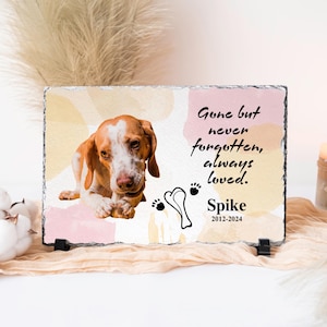 Personalized Photo Pet Memorial Stone, Dog Memorial Stone, Slate, Plaque, Cat Stone Frame, Pet Grave Marker,Pet Loss Gift,Cat Memorial Stone