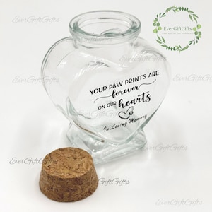 Custom Pet Fur Memorial Jar Personalized Heart Bottle for Dog or Cat Hair Pet Remembrance Keepsake Car Hanging Decoration Dog Memorial Jar