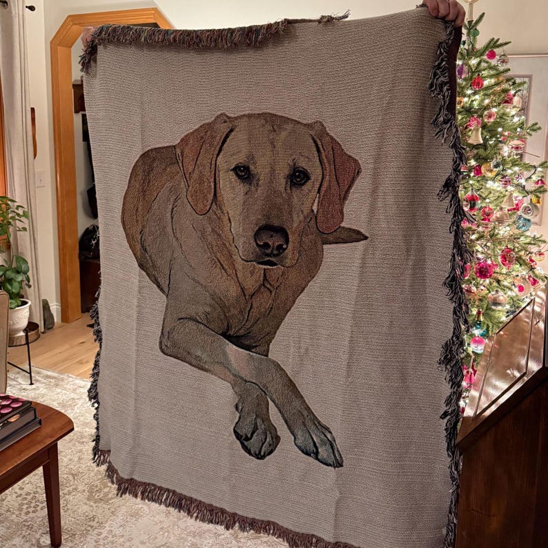 Personalized Pet Woven Blanket Custom Dog Photo Blanket Dog and Cat Blanket Pet lover gift Customized Dog Cat Memorial Gift Birthday Gift image 11