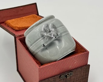 Ceramic pet urn, dog cat ash box, pet memorial gift, cremation urn, handmade funeral