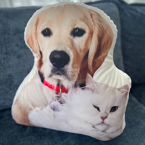 Personalized pet pillow, Dog Pillow, animal decorative pillow, dog and cat cushion, pet lover gift, customized pillow, custom shaped pillow