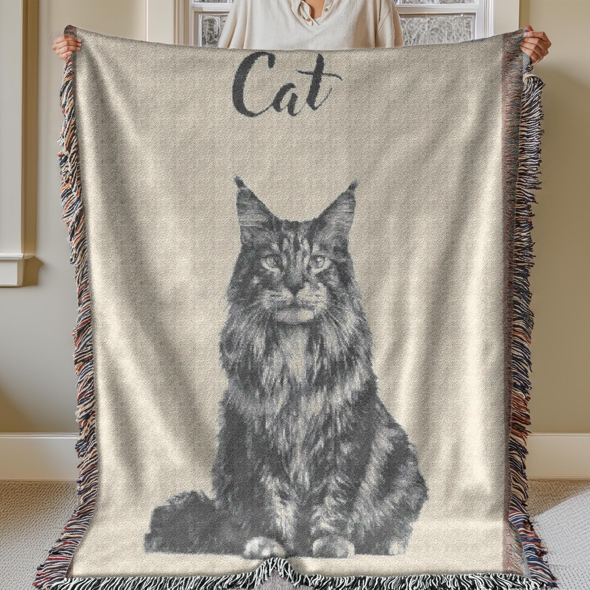 Personalized Pet Woven Blanket Custom Dog Photo Blanket Dog and Cat ...