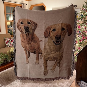Personalized Pet Woven Blanket Custom Dog Photo Blanket Dog and Cat Blanket Pet lover gift Customized Dog Cat Memorial Gift Birthday Gift image 10