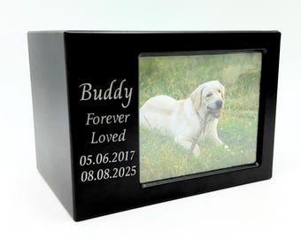 Pet memorial box, wood cremation urn, personalized pet ashes urn, pet urn for cats, memory box for dogs, pet ashes keepsake, pet loss gift