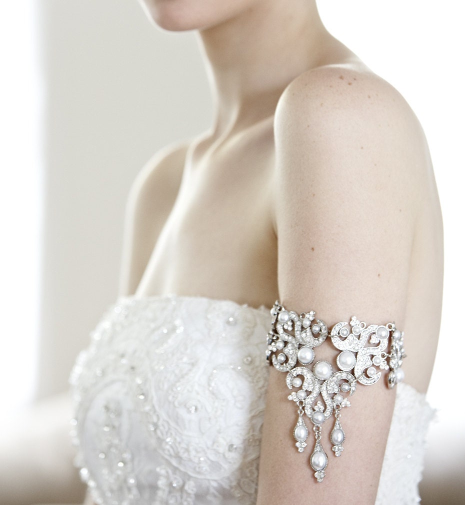 Rhinestone Crystal Bridal Arm Cuff
