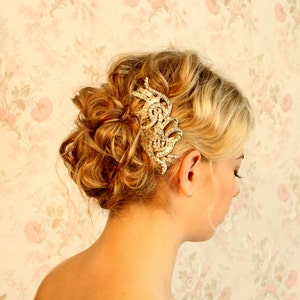 statement bridal comb, crystal comb, bridal comb, bridal, crystal veil, bridal hairpiece, wedding accessory silver comb Sofie hair comb