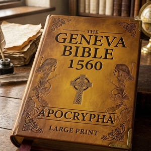 The Geneva Bible 1560 with Apocrypha Large Print | Reformation Holy Bible | Complete Edition Christian Scripture | Historic Books Gift