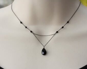 Birthday Gift for Wife for Girlfriend for Sister Goth Dark Colors Goth Mothers Day Gift Trends Black Onyx Delicate for Daughter