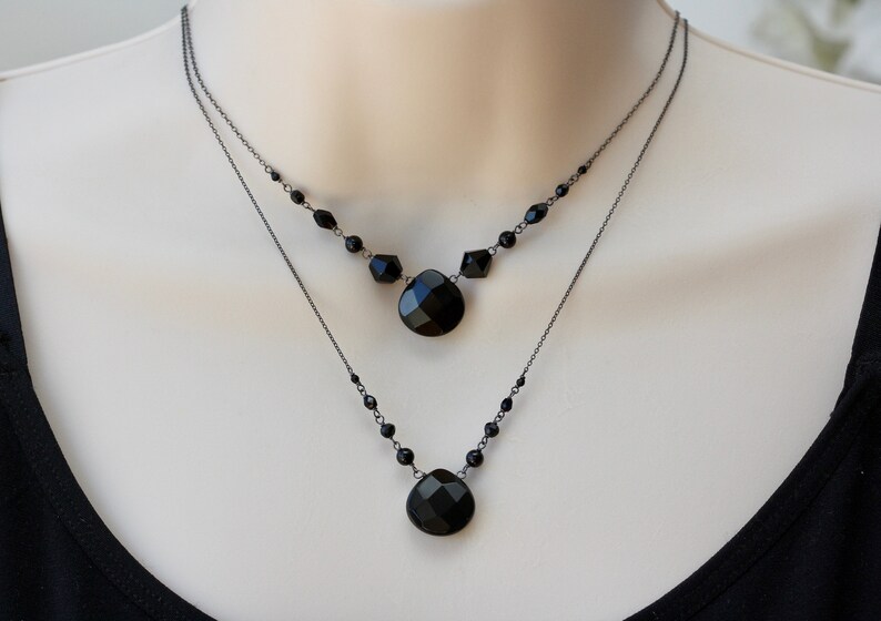 Birthday Gift for Wife for Girlfriend for Sister Goth Dark Colors Goth Mothers Day Gift Trends Black Onyx Delicate for Daughter