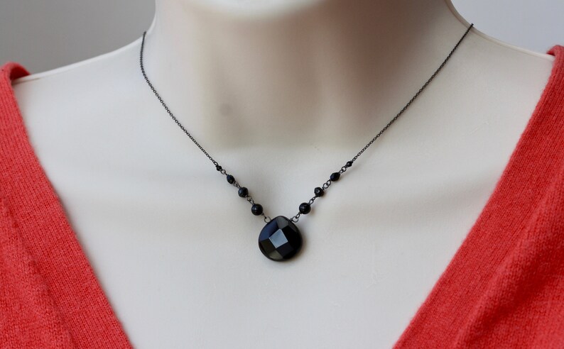 Birthday Gift for Wife for Girlfriend for Sister Goth Dark Colors Goth Mothers Day Gift Trends Black Onyx Delicate for Daughter