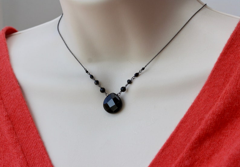 Birthday Gift for Wife for Girlfriend for Sister Goth Dark Colors Goth Mothers Day Gift Trends Black Onyx Delicate for Daughter