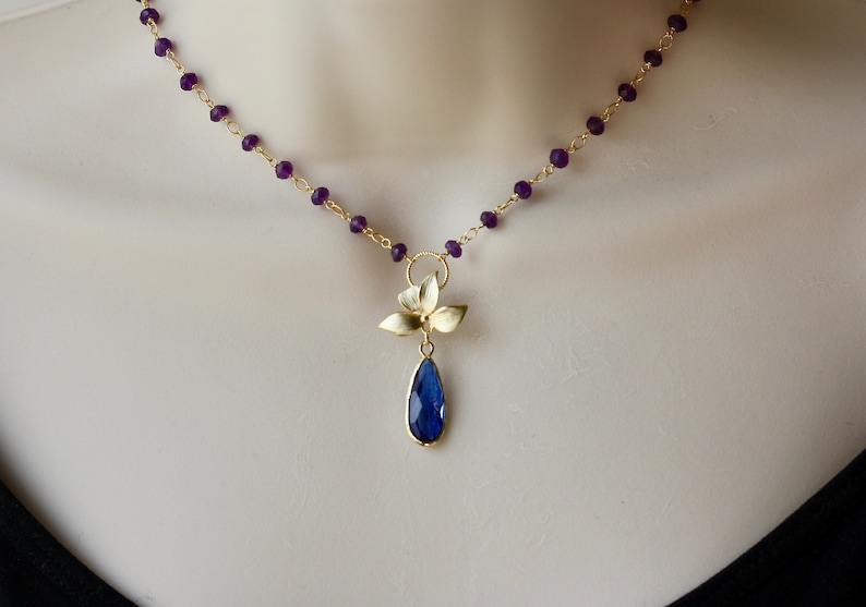 Weddings Birthday Gift for Daughter Elegant Midnight Blue for Wife for Mom Wedding Party February Birthstone Amethyst for Sister