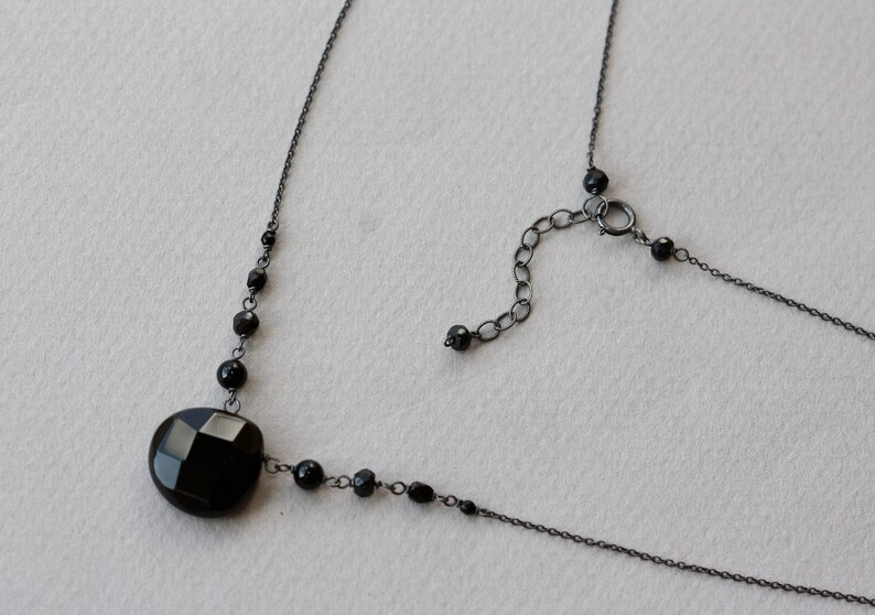 Birthday Gift for Wife for Girlfriend for Sister Goth Dark Colors Goth Mothers Day Gift Trends Black Onyx Delicate for Daughter