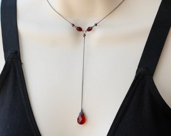 Red and black necklace deals
