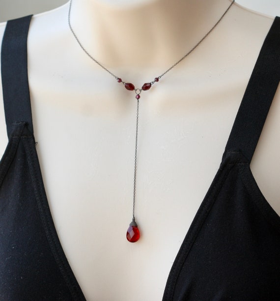Garnet and black jewelry outlet