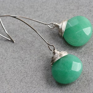 Green Chrysoprase, Silver, Spring Trends, Birthday Gift for Wife, for Daughter, for Sister, for Niece, for Girlfriend, for best Friend