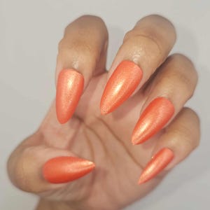 Coral Gold Shimmer Nail Polish: One Piece Inspired, 21-Free Vegan Polish