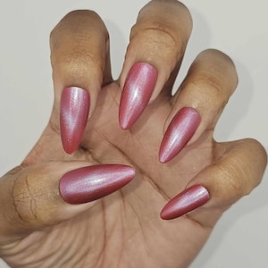 Roter und silbergrüner magnetischer Nagellack -Echoes of L - Senpai Shades - Death Note Inspiriert