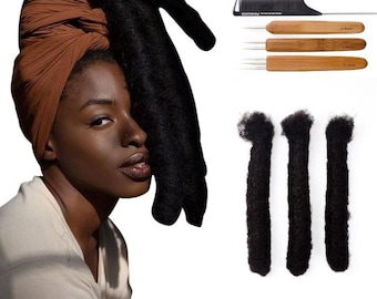sisterlocks extensions , Microloc Interloc Human Hair Curly Loc Extensions 10-400 locs Per Bundle Size 0.2cm and 0.1cm