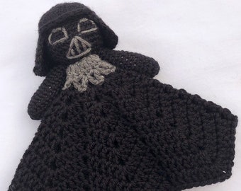 Dark Lord Blanket Lovey - Security Blanket - Cuddle Toy - Lovie - Baby Shower Gift - Birthday Present - Space Wars Character - MADE TO ORDER