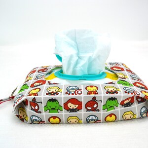Marvel Heroes Baby Wipes Pouch – Refillable Diaper Bag Accessory