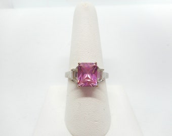 Amber CZ Ring