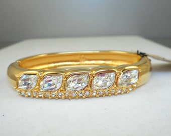 NOS Swarovski Savvy Rhinestone Clamper Bracelet