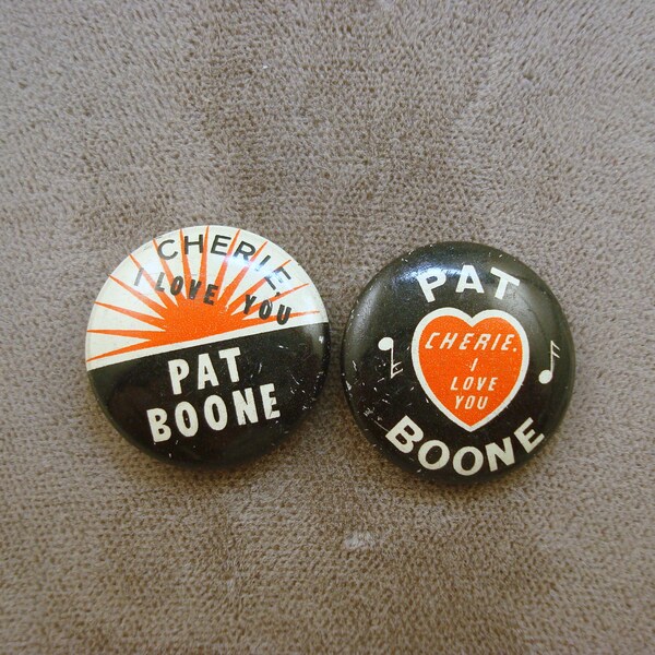 1958 Pat Boone Pinback Buttons