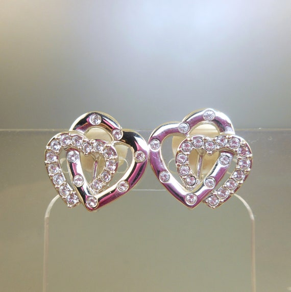 Swarovski Double Heart Earrings