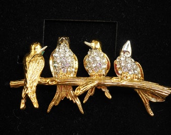 Joan Rivers Birds on a Branch Pin - Book Piece