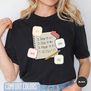 Orthography Phonogram T-Shirt: See, Say, Hear, Write Educational Apparel