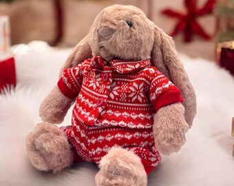 Handmade Christmas Pajamas – Plush Toy Clothes for Jellycat