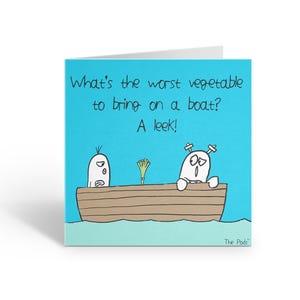 Tarjeta de felicitación imprimible con chiste sobre barcos, divertida tarjeta de regalo para el propietario de un barco, tarjeta digital original ilustrada a mano para imprimir en casa