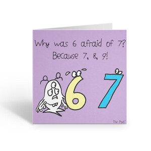 Tarjeta imprimible divertida con chiste matemático, tarjeta de felicitación digital para amantes de las matemáticas o profesores, tarjeta de descarga digital original ilustrada a mano