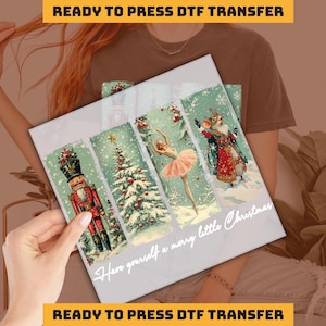 Nutcracker Christmas, Bow, Merry Christmas Design DTF Transfer, Ready to Press, Personalized DTF Transfers, Heat Press, DTF Transfer, imb476