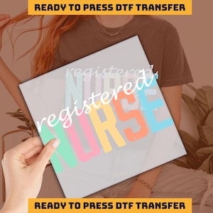 Registered Nurse Dtf Transfer, Nurse Ready For Press, Nurse Personalize DTF Transfers Heat Press, DTF Transfer, imb324