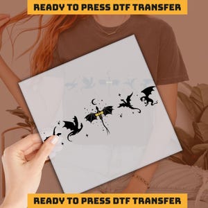 Dragon Rider Heat Press, Quest  Squad  DTF Transfer, Onyx Storm  Personalized DTF ,  Book Lover Design Ready to Press imb1030