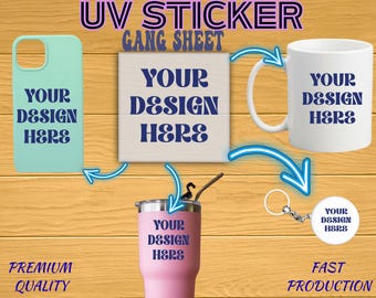UV DTF Gang Sheet, UV Dtf Transfer,Custom Uv Dtf Transfer, Uv Dtf Printer, Uv Dtf Cup Wrap, Uv Dtf Film, Custom High Quality Heat Transfer
