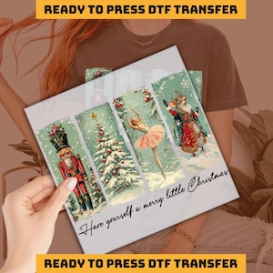 Nutcracker Christmas, Bow, Merry Christmas Design DTF Transfer, Ready to Press, Personalized DTF Transfers, Heat Press, DTF Transfer, imb486