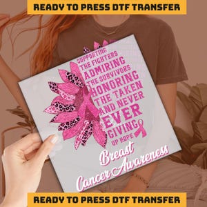 Fight Cancer DTF Transfer, Cancer Awareness Ready to Press, Cancer Warrior Gift  DTF Transfers, We belive Miracles Heat Press, DTF imb571