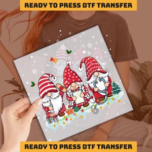 Gnome  Nurse Christmas, Funny Christmas Design DTF Transfer, Ready to Press, Personalized DTF Transfers, Heat Press, DTF Transfer, imb089