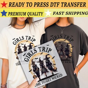 Girls Trip Salem DTF Transfer, Witchy Halloween Shirt Print, Salem Dtf, Spooky Season Vibes Dtf, Salem Hot Peel, Halloween Ready To Press