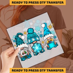 Gnome Winter Christmas, Funny Christmas Design DTF Transfer, Ready to Press, Personalized DTF Transfers, Heat Press, DTF Transfer, imb040