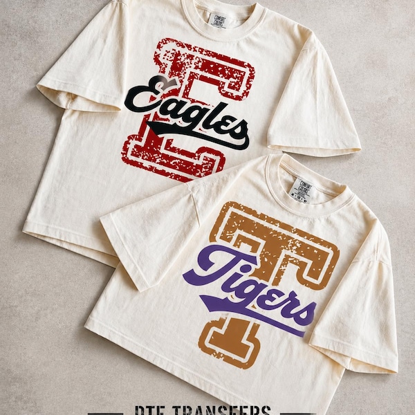Custom Mascot DTF Transfer, Personalized Team Logo Iron On, Football Baseball Basketball Shirt Transfer, Ready To Press DTF