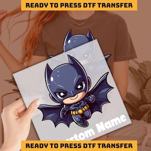 Hero Baby DTF Transfer with Custom Name, Personalized Super Kid Heat Press, Ready to Press Toddler Design for Shirts imb1480